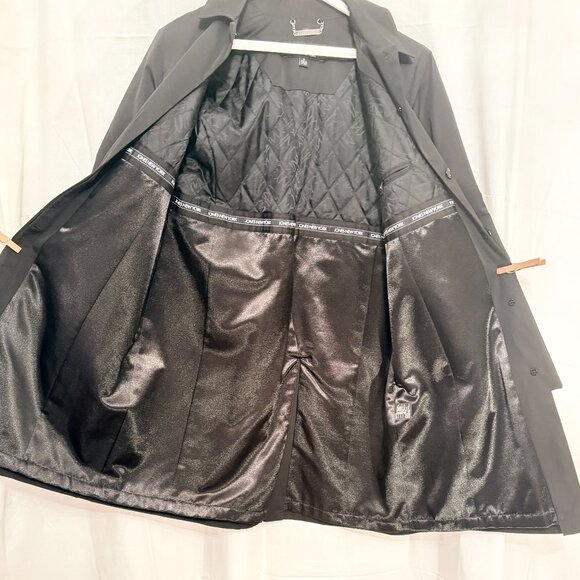 Jones New York Black Mid-Length Button Front Coat – Size M - Picture 3 of 6